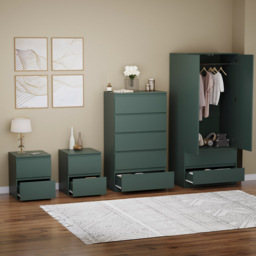 VIDA DESIGNS Denver Jasper Green 4 Piece Bedroom Furniture Set - Wilko - thumbnail 6