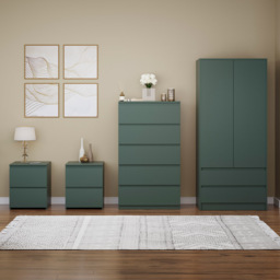 VIDA DESIGNS Denver Jasper Green 4 Piece Bedroom Furniture Set - Wilko - thumbnail 3