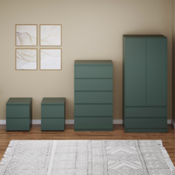 VIDA DESIGNS Denver Jasper Green 4 Piece Bedroom Furniture Set - Wilko - thumbnail 4