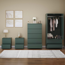 VIDA DESIGNS Denver Jasper Green 4 Piece Bedroom Furniture Set - Wilko - thumbnail 5