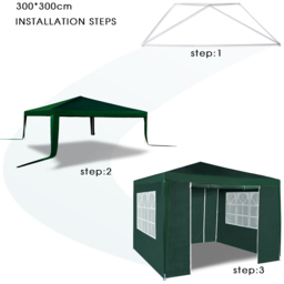 Green 3 x 3m Event Gazebo with Removable Sides - MCC - Wilko - thumbnail 6