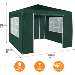 Green 3 x 3m Event Gazebo with Removable Sides - MCC - Wilko - thumbnail 7