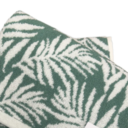 Bellissimo Botanical Turkish Cotton Green Hand Towel 2 Pack - Size: 70 x 125cm - Wilko - thumbnail 3