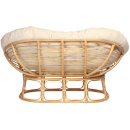 Desser Furniture Papasan 2 Seater Cloud and Natural Sofa - Brown - Wilko - thumbnail 6