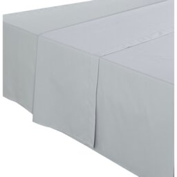 My Home Polycotton Flat Bed Sheet - Silver/Double - Wilko - thumbnail 1
