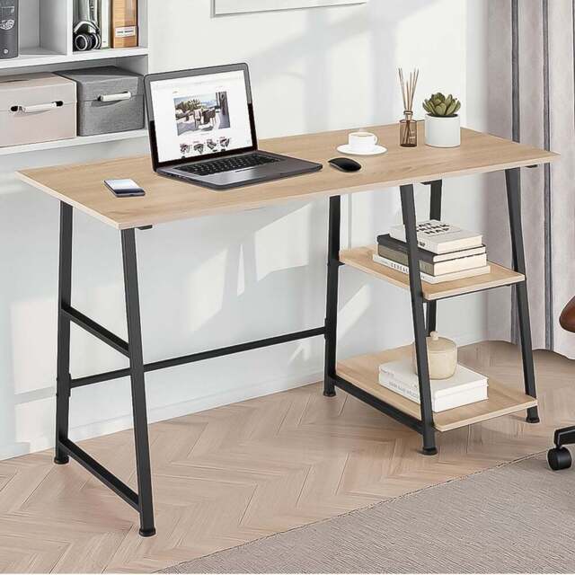 tectake Paisley Oak Sonoma Trapezoidal Desk - Brown - Wilko - image 1