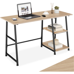 tectake Paisley Oak Sonoma Trapezoidal Desk - Brown - Wilko - thumbnail 3