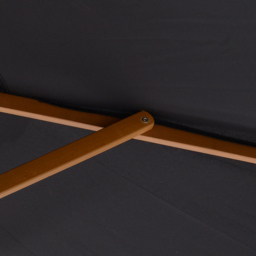 Outsunny Black Wooden Umbrella Parasol 2.5m - Size: 2m - Wilko - thumbnail 4