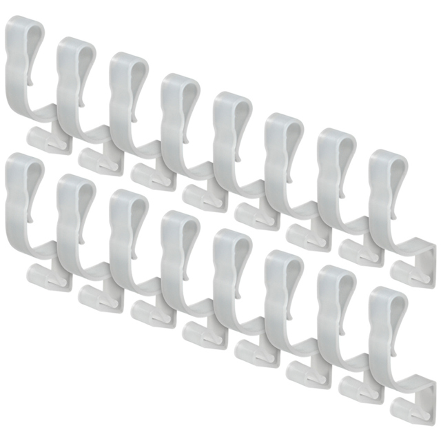 Xmas Haus Large White Gutter Hooks 16 Pack - Size: 2 x 3 x 7cm - Wilko - image 1