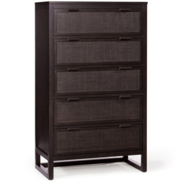 Teamson Home Hatteras 5 Drawer Espresso Dresser - Wilko - thumbnail 3