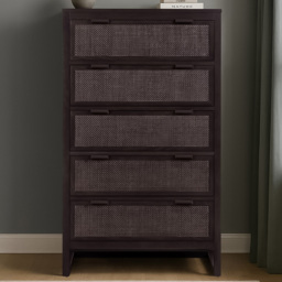 Teamson Home Hatteras 5 Drawer Espresso Dresser - Wilko - thumbnail 1