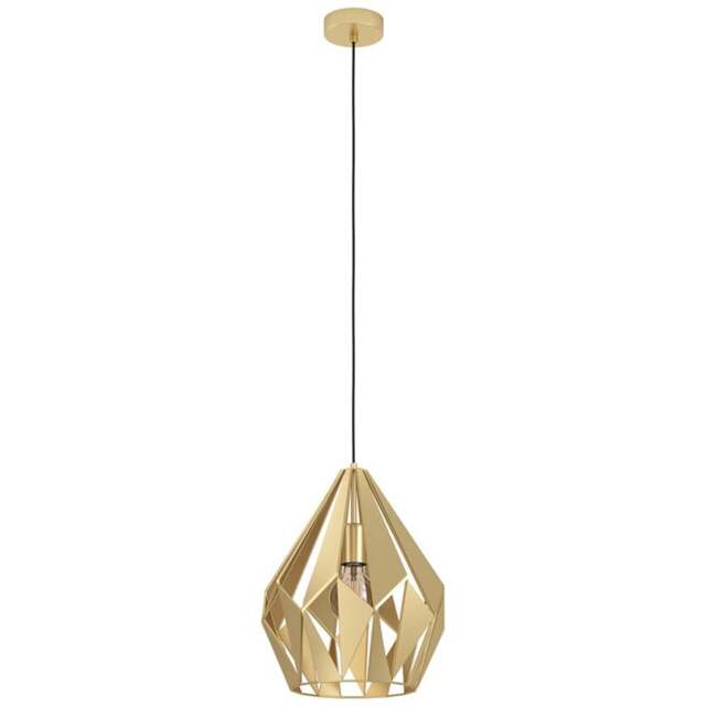 EGLO Carlton Gold Pendant Light - Size: 110 x 31 x 110cm - Wilko