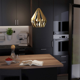 EGLO Carlton Gold Pendant Light - Size: 110 x 31 x 110cm - Wilko - thumbnail 3