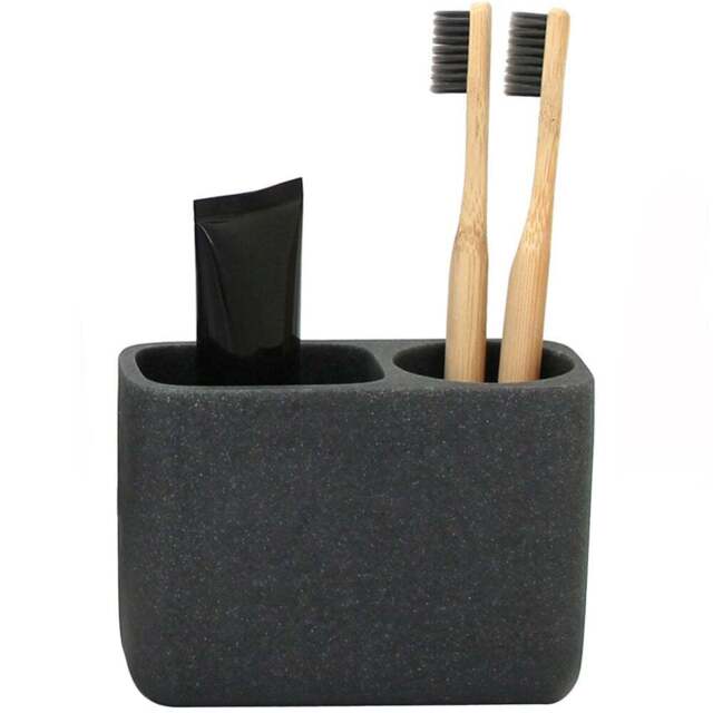 Grey Nordic Toothbrush Holder - Size: 13 x 9 x 6cm - Wilko - image 1