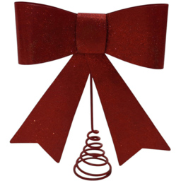 Red or Silver Metal Bow Tree Topper Red or Silver - Jingle Bell Boogie - Wilko - thumbnail 5