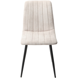 Core Products Aspen Set of 2 Natural and Black Straight Stitch Dining Chair - Brown - Wilko - thumbnail 3