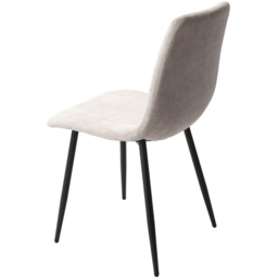 Core Products Aspen Set of 2 Natural and Black Straight Stitch Dining Chair - Brown - Wilko - thumbnail 7