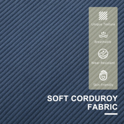 HOMCOM 2 Seater Blue Corduroy Sofa with Storage - Wilko - thumbnail 7