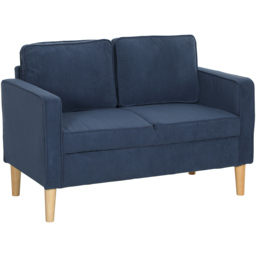 HOMCOM 2 Seater Blue Corduroy Sofa with Storage - Wilko - thumbnail 3