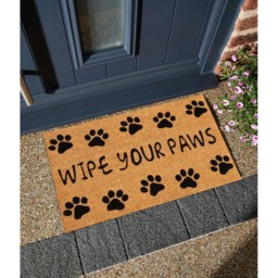 Eselle Astley Wipe Your Paws Printed Black Coir Door Mat 40 x 60cm - Size: 40 x 60 x 1.5cm - Brown - Wilko - thumbnail 7