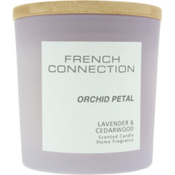 French Connection Pastel Range Orchid Petal Scented Candle - Size: 11.3 x 10.5 x 10.4cm - n/a - Wilko - thumbnail 1