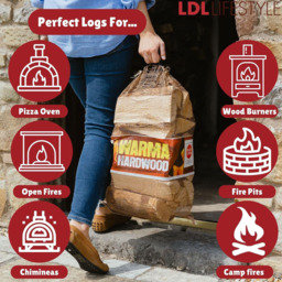 Warma Hardwood Net Bag 18kg 3 Pack - Size: 90 x 50 x 30cm - brown - Wilko - thumbnail 4