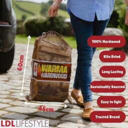 Warma Hardwood Net Bag 18kg 3 Pack - Size: 90 x 50 x 30cm - brown - Wilko - thumbnail 6