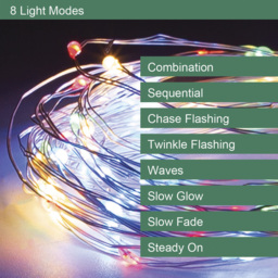 GardenKraft Multicolour 100 Micro Solar LED String Light - Size: 15 x 12 x 7cm - Wilko - thumbnail 6
