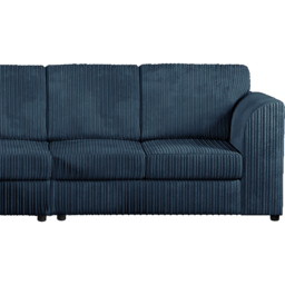 Luxor 4 Seater Navy Blue Jumbo Cord Left Hand Facing Full Back L Shaped Corner Sofa Set - Wilko - thumbnail 5
