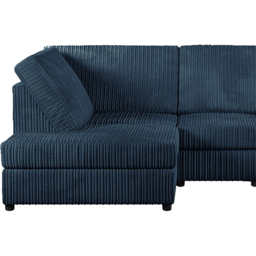 Luxor 4 Seater Navy Blue Jumbo Cord Left Hand Facing Full Back L Shaped Corner Sofa Set - Wilko - thumbnail 4