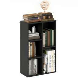 HOMCOM 5 Shelf Black Bookshelf - Size: 80 x 24 x 50cm - Wilko - thumbnail 3