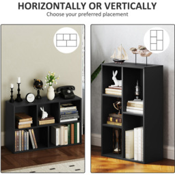 HOMCOM 5 Shelf Black Bookshelf - Size: 80 x 24 x 50cm - Wilko - thumbnail 6