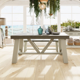 FWStyle Purbeck Truffle Dining Table - Cream - Wilko - thumbnail 7