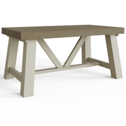 FWStyle Purbeck Truffle Dining Table - Cream - Wilko - thumbnail 3