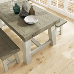 FWStyle Purbeck Truffle Dining Table - Cream - Wilko - thumbnail 5
