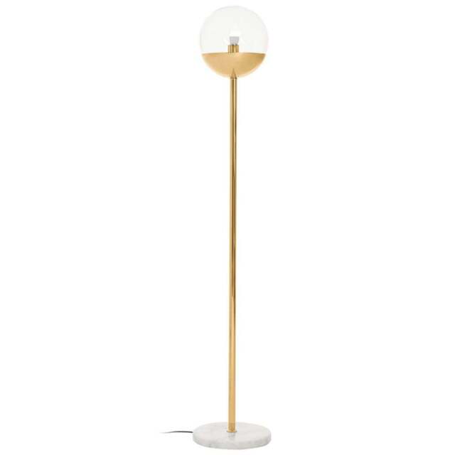 Premier Housewares Gold Finish Metal Floor Lamp - Size: 28 x 28 x 157cm - Wilko - image 1
