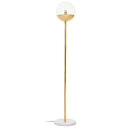 Premier Housewares Gold Finish Metal Floor Lamp - Size: 28 x 28 x 157cm - Wilko - thumbnail 1