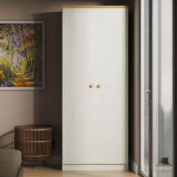 Crowndale Warwick 2 Door Cream Ash and Oak Double Wardrobe - Wilko - thumbnail 1