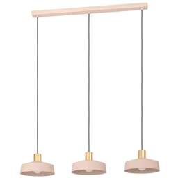 EGLO Valdiola Sandy Pink 3L Pendant - Size: 110 x 23 x 93cm - Cream - Wilko