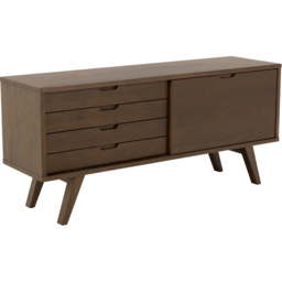 Florence A Line 4 Drawer Smoked Oak Sideboard with Sliding Door - Brown - Furniture To Go - Wilko - thumbnail 3