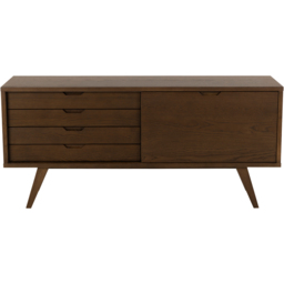 Florence A Line 4 Drawer Smoked Oak Sideboard with Sliding Door - Brown - Furniture To Go - Wilko - thumbnail 4