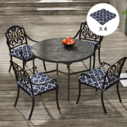 Outsunny Blue Seat Cushion Replacement Set of 4 - Size: 27 x 17 x 8cm - Wilko - thumbnail 3