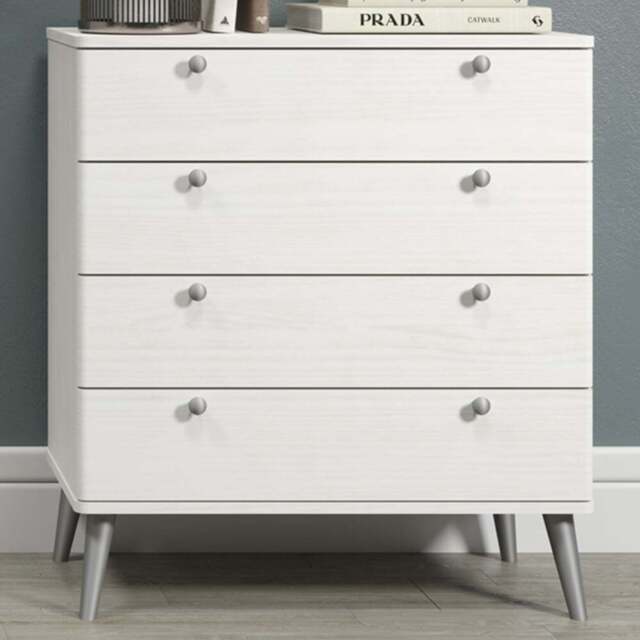 Core Products Augusta Curve 4 Drawer Chest of Drawers - White - Wilko - image 1