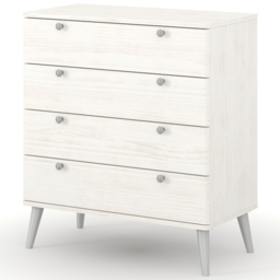 Core Products Augusta Curve 4 Drawer Chest of Drawers - White - Wilko - thumbnail 4