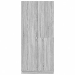 vidaXL 2 Door Grey Sonoma Engineered Wood Wardrobe - Wilko - thumbnail 7