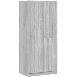 vidaXL 2 Door Grey Sonoma Engineered Wood Wardrobe - Wilko - thumbnail 3