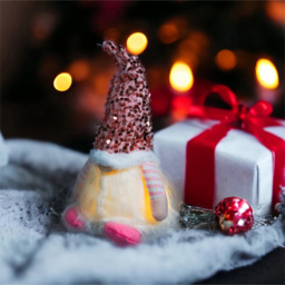 Xmas Haus Pink Sparkly Light Up Festive Gonk Decoration - Size: 200 x 130 x 130cm - Wilko - thumbnail 3