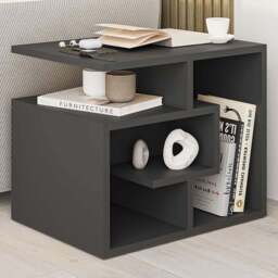 Decortie Labirent Anthracite Grey Multipurpose Coffee Table - Size: 45 x 54 x 40cm - Black - Wilko