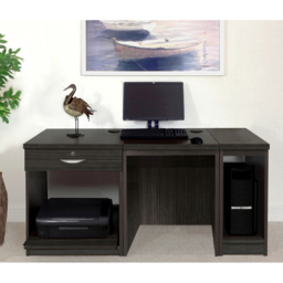 R White Cabinets Single Drawer Black Set-10 Desk with Printer Shelf - Size: 72.8 x 150 x 54cm - Wilko - thumbnail 5