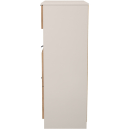 Crowndale Bora 3 Drawer Single Shelf Gold Oak and Kashmir Storage Unit - Cream - Wilko - thumbnail 4